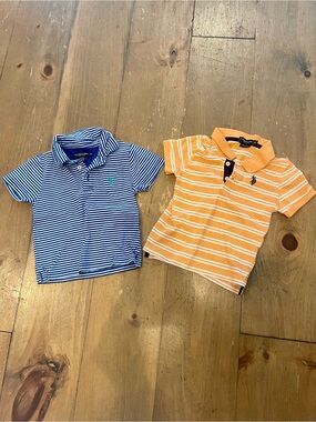 Ralph Lauren Striped Polo Twin Set - Blue & Orange